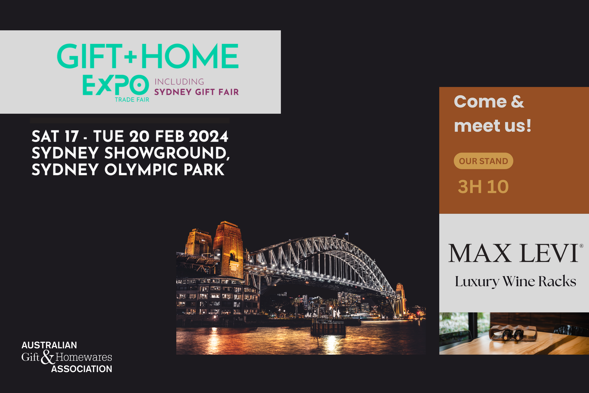 MAX LEVI® at the AGHA Furniture and Gift Trade fair - Sydney